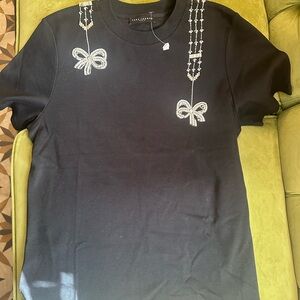 Tara Jarmon Black Top with Elegant Design